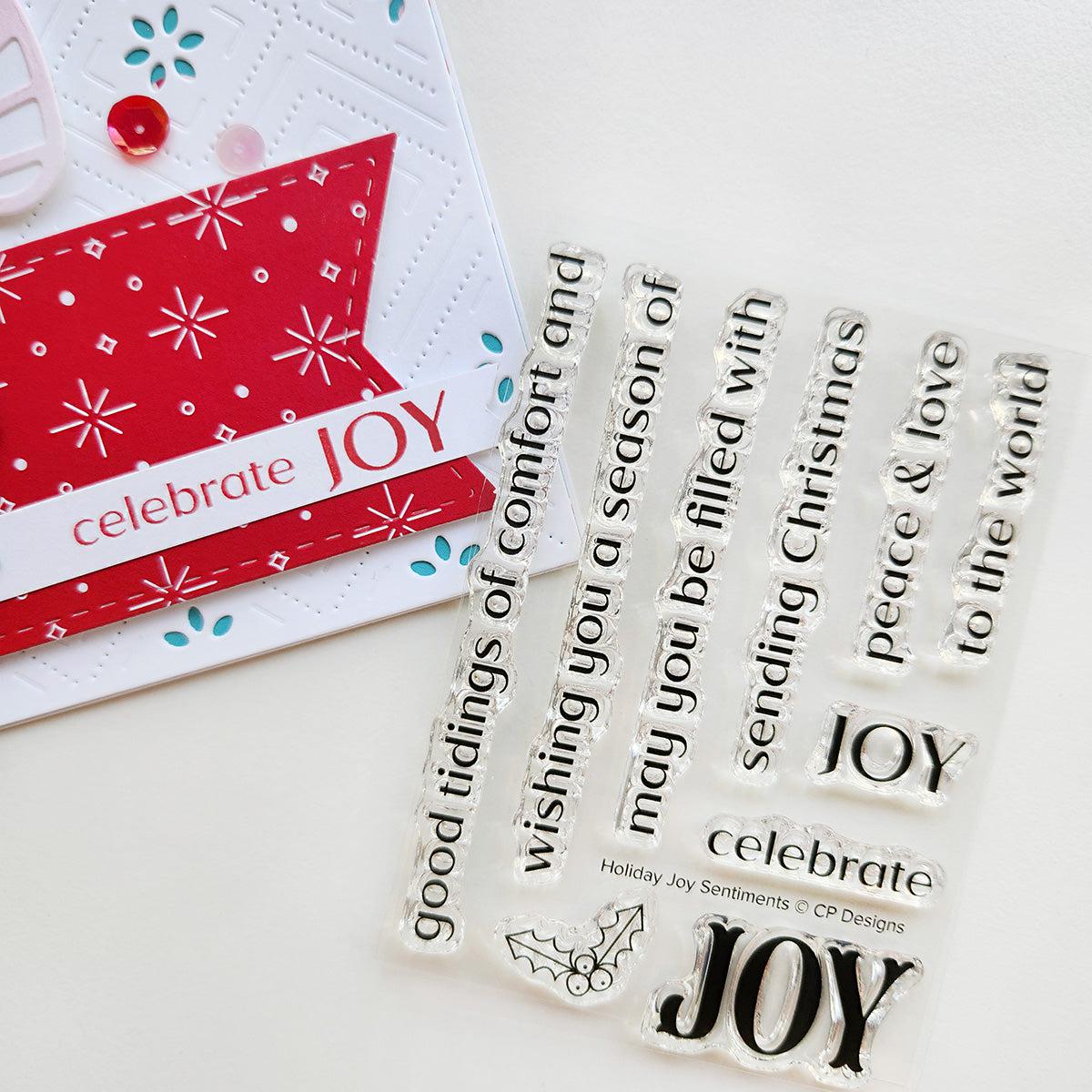 Catherine Pooler Designs - Clear Stamps - Holiday Joy Sentiments-ScrapbookPal