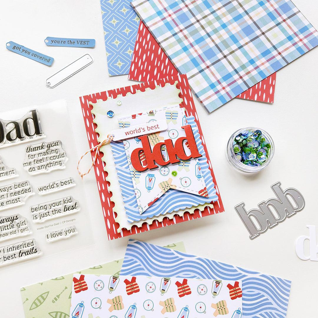 Catherine Pooler Designs - Clear Stamps - Inside Out for Dad Sentiments-ScrapbookPal
