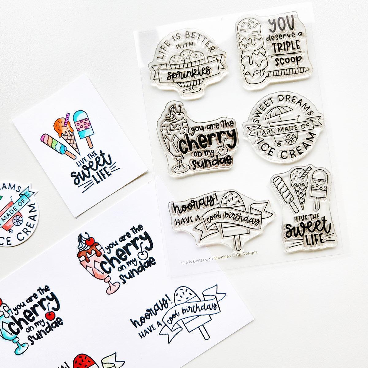 Catherine Pooler Designs - Clear Stamps - Life is Better with Sprinkles-ScrapbookPal
