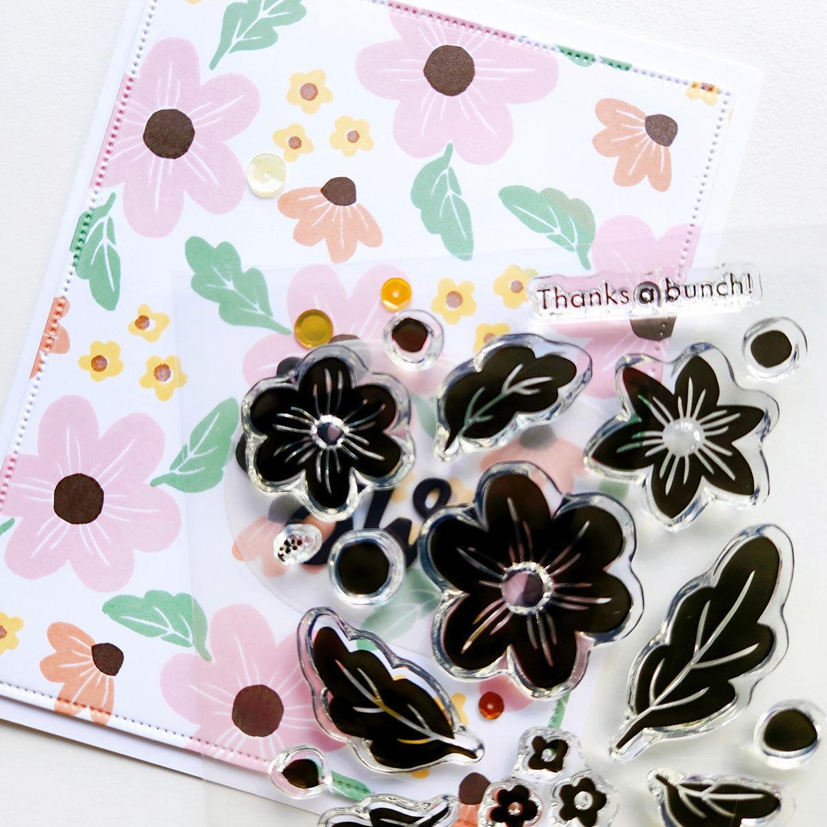 Catherine Pooler Designs - Clear Stamps - Sweet Blooms Floral-ScrapbookPal