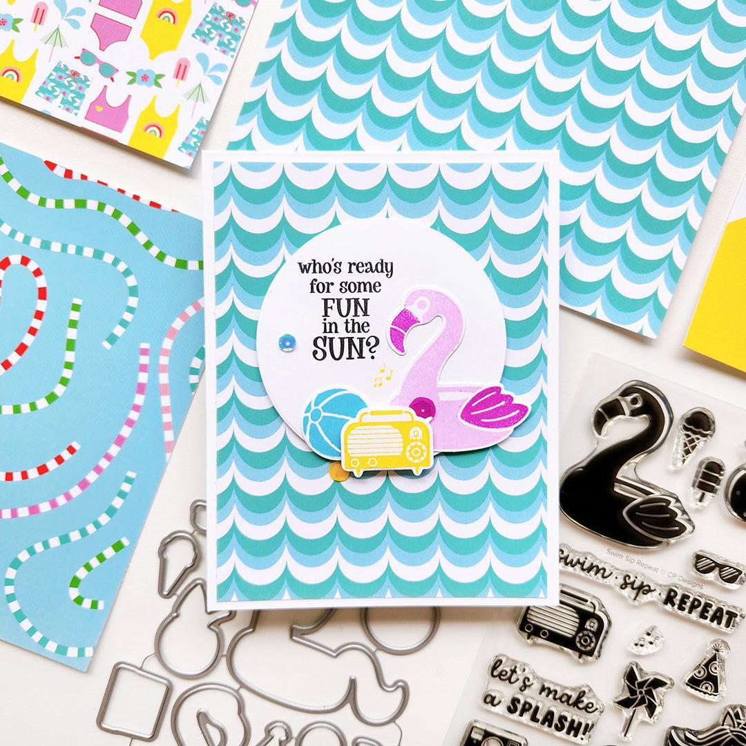 Catherine Pooler Designs - Clear Stamps - Swim Sip Repeat-ScrapbookPal