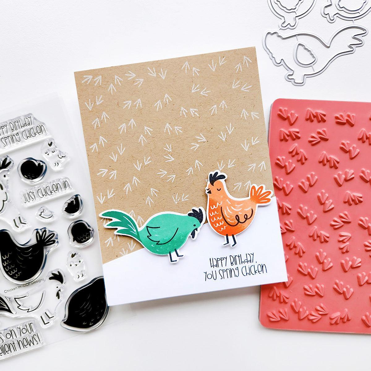 Catherine Pooler Designs - Cling Stamps - Chicken Scratch Background-ScrapbookPal