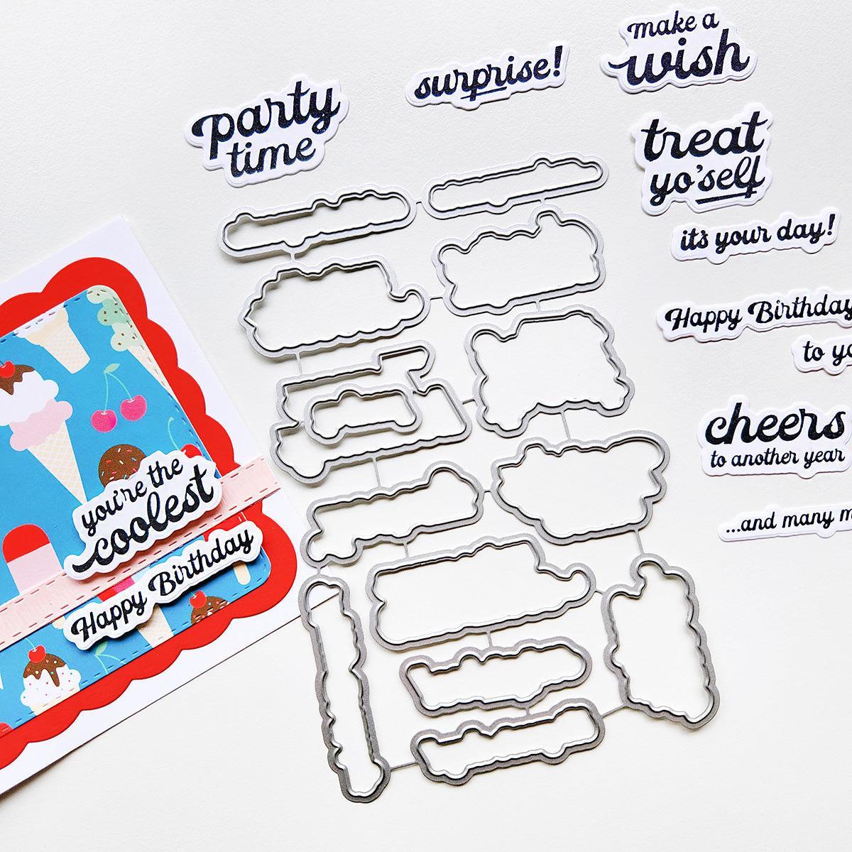 Catherine Pooler Designs - Dies - Birthday Banter Sentiments-ScrapbookPal