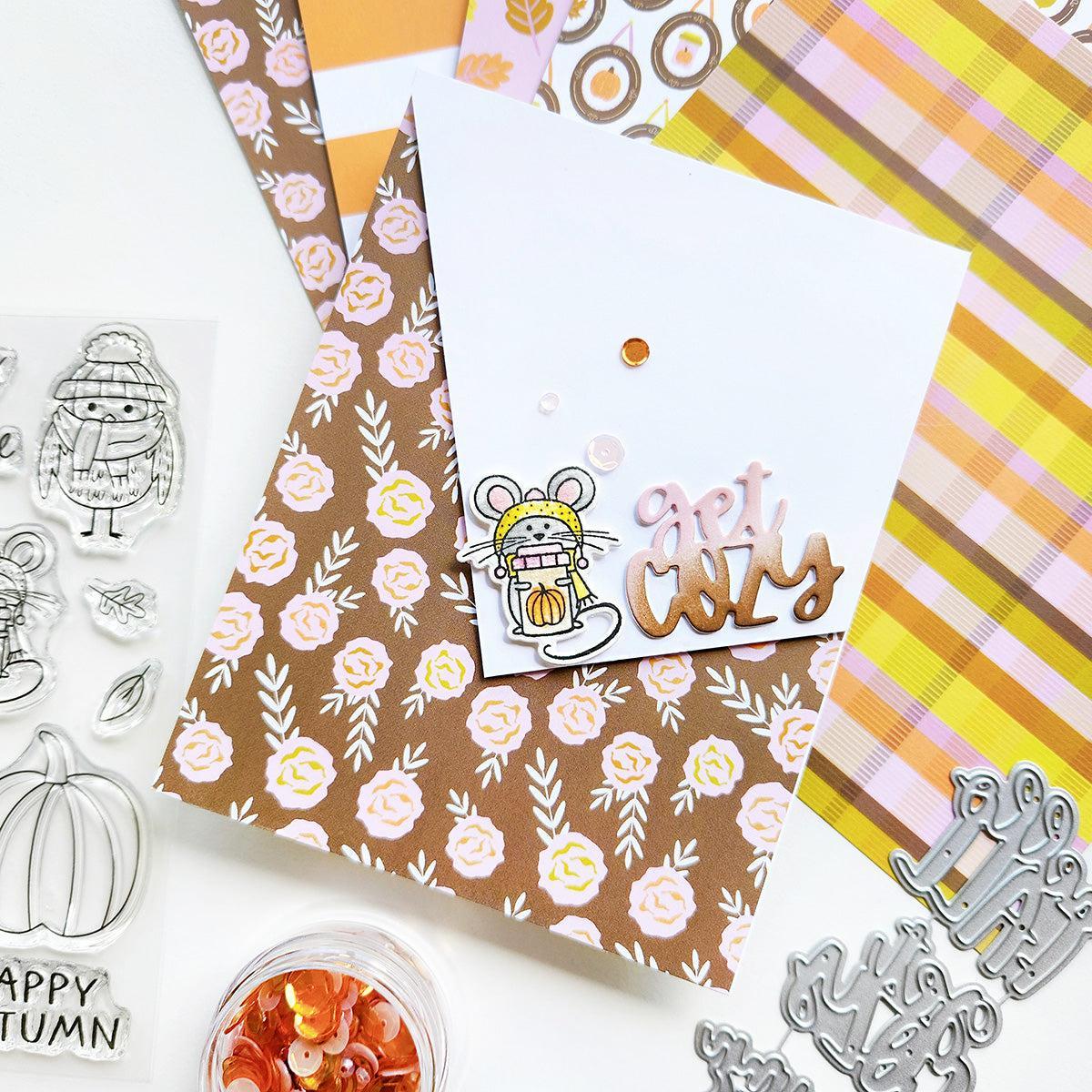 Catherine Pooler Designs - Dies - Cozy Fall Trio Word-ScrapbookPal