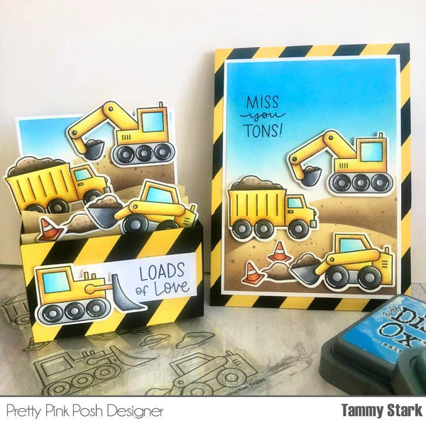 Pretty Pink Posh - Dies - Construction Trucks