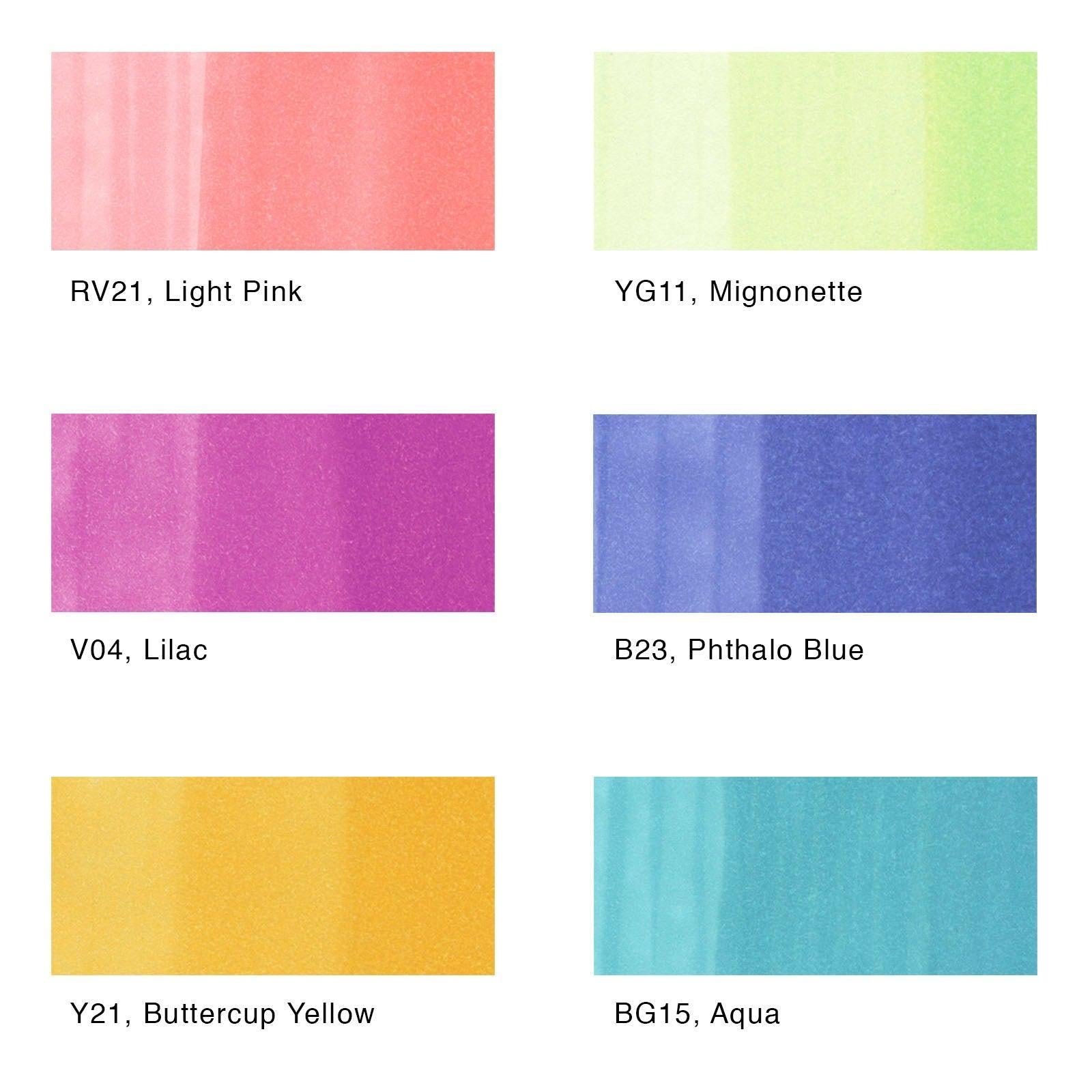 Copic - Ciao Marker Set - Pastels, 6 pk-ScrapbookPal