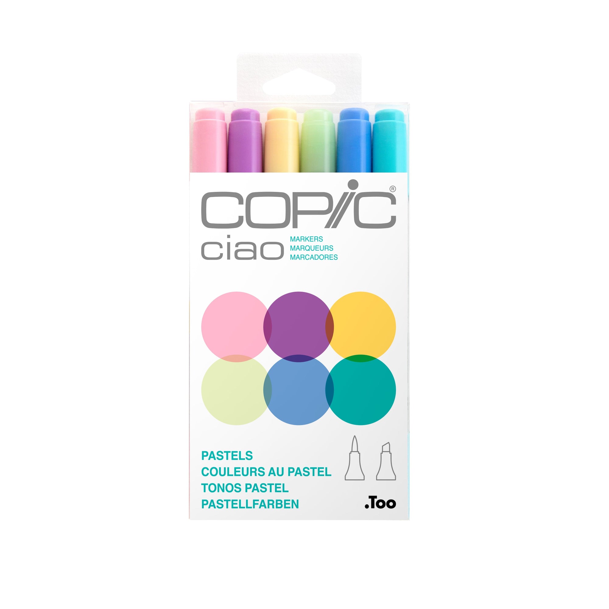 Copic - Ciao Marker Set - Pastels, 6 pk-ScrapbookPal