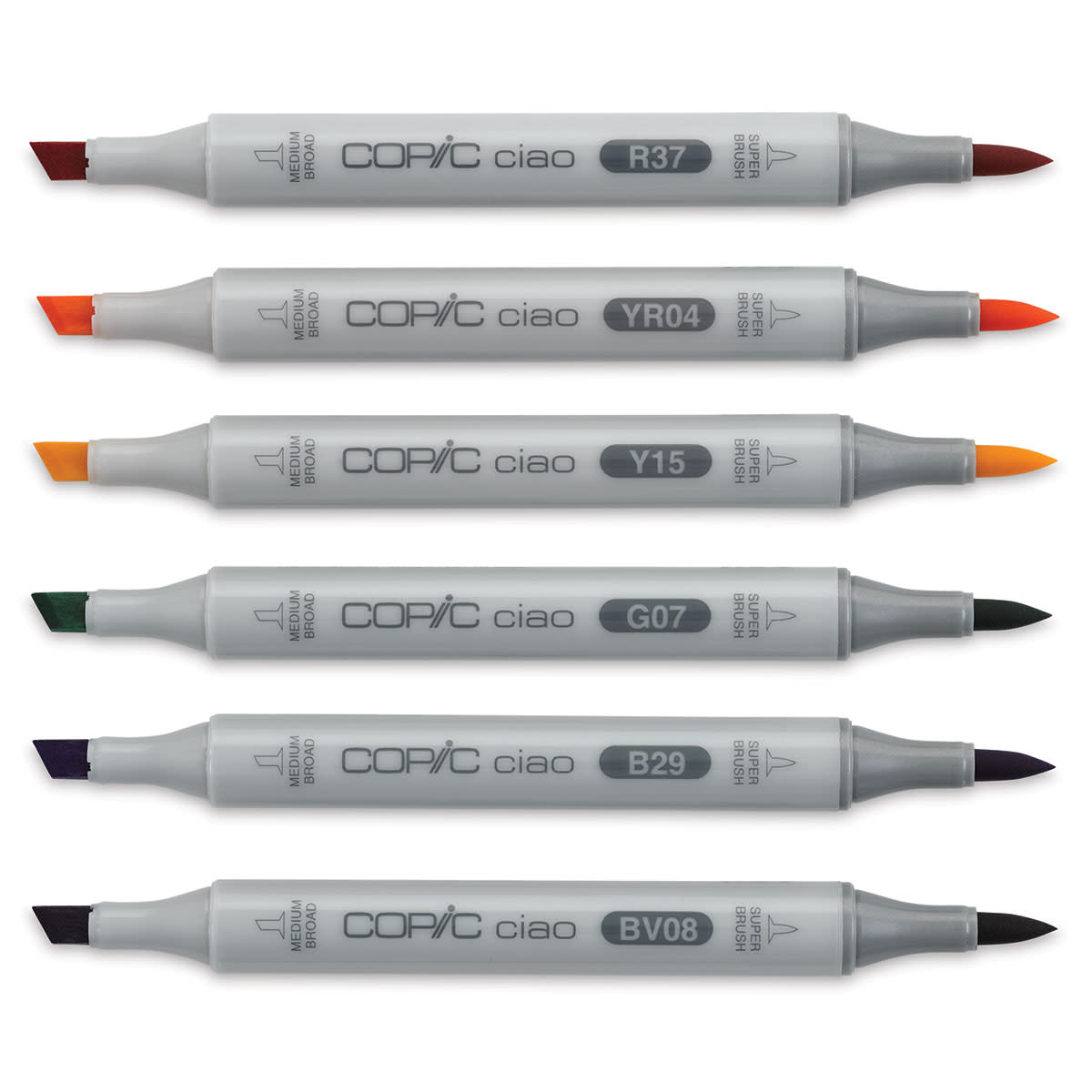 Copic - Ciao Marker Set - Primary, 6 pk-ScrapbookPal
