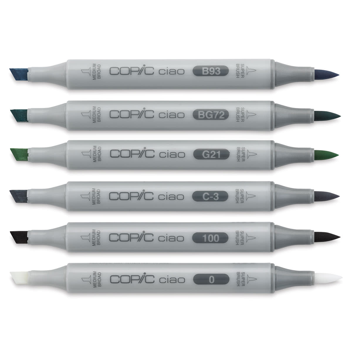 Copic - Ciao Marker Set - Sea, 6 pk-ScrapbookPal