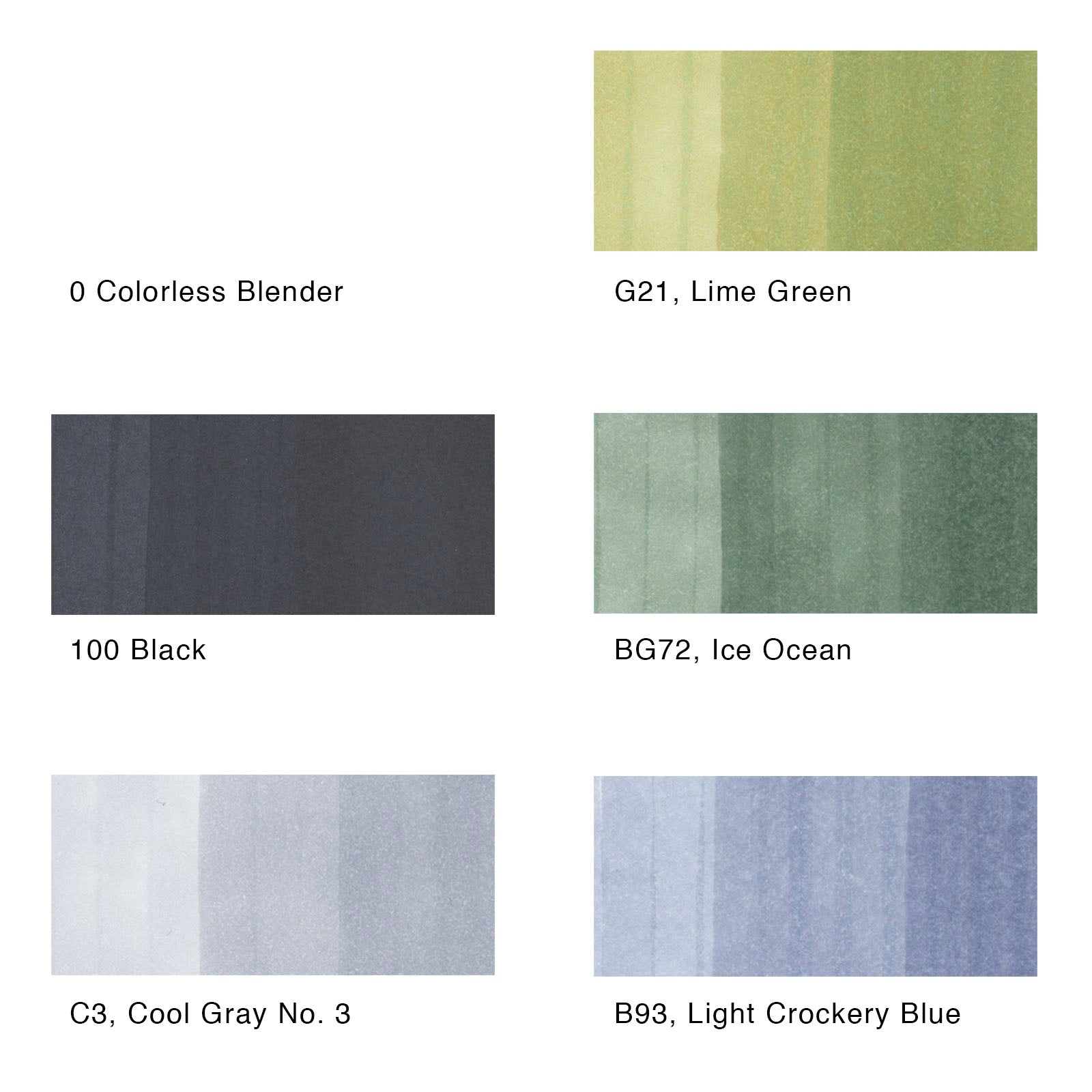 Copic - Ciao Marker Set - Sea, 6 pk-ScrapbookPal