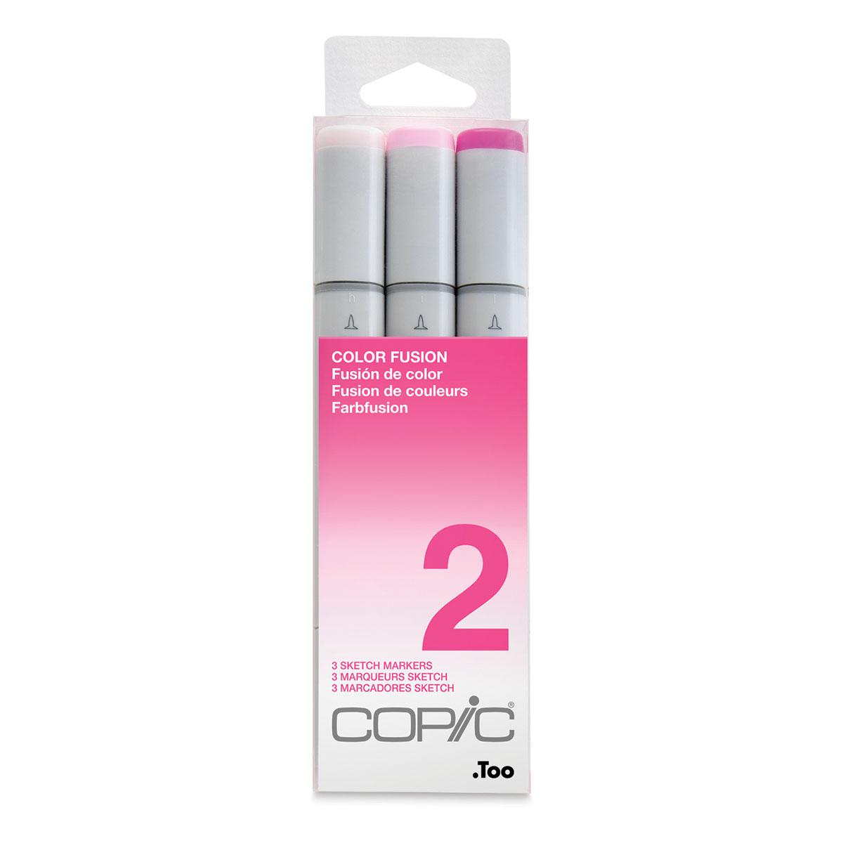 Copic - Sketch Marker Color Fusion - Set 2 Pinks, 3 pk-ScrapbookPal