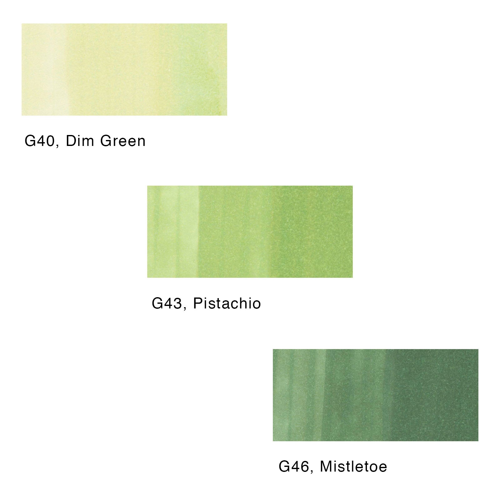 Copic - Sketch Marker Color Fusion - Set 5 Greens, 3 pk-ScrapbookPal