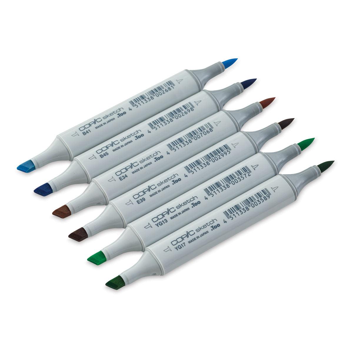 Copic - Sketch Marker Set - Earth Essentials, 6 pk-ScrapbookPal