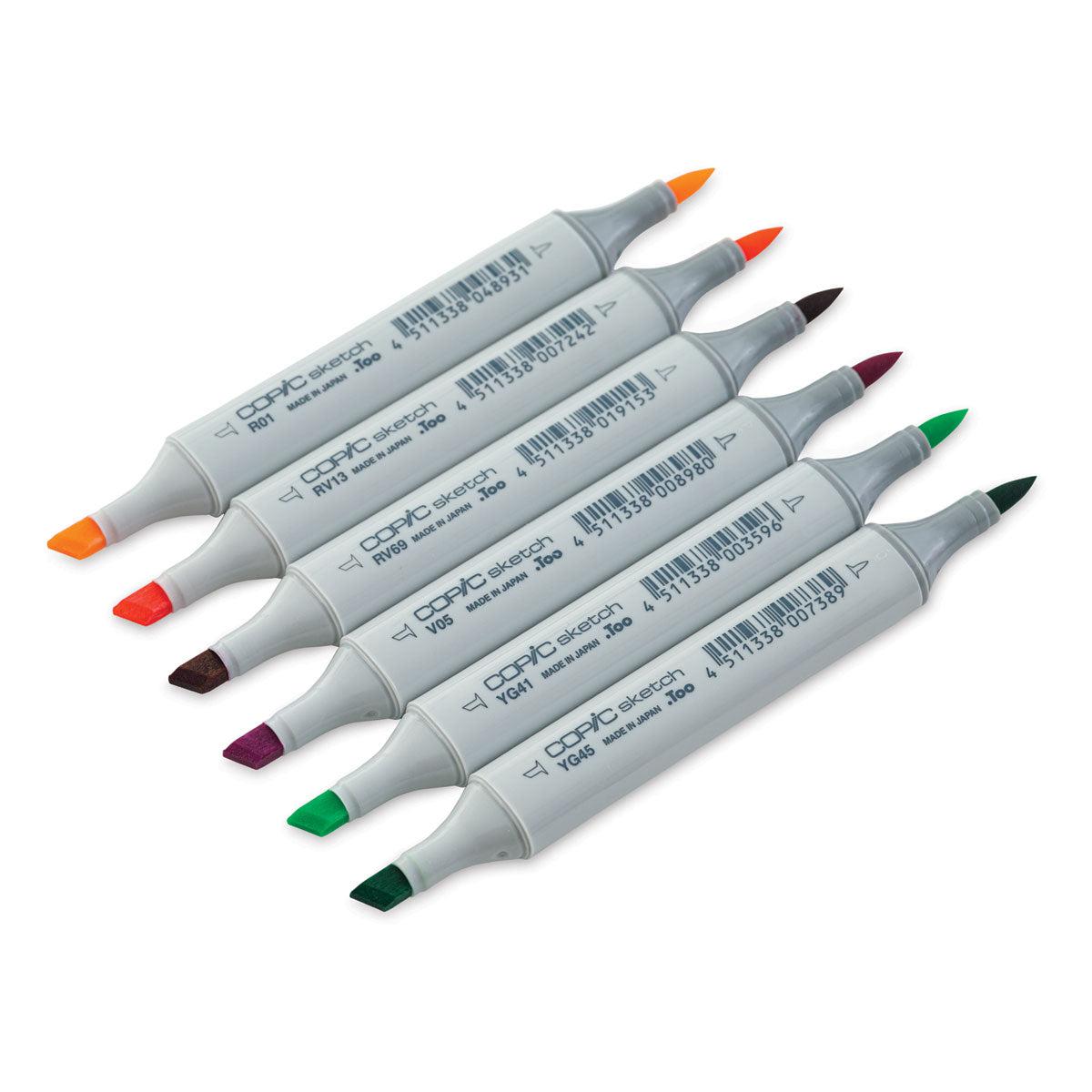 Copic - Sketch Marker Set - Floral Favorites 1, 6 pk-ScrapbookPal