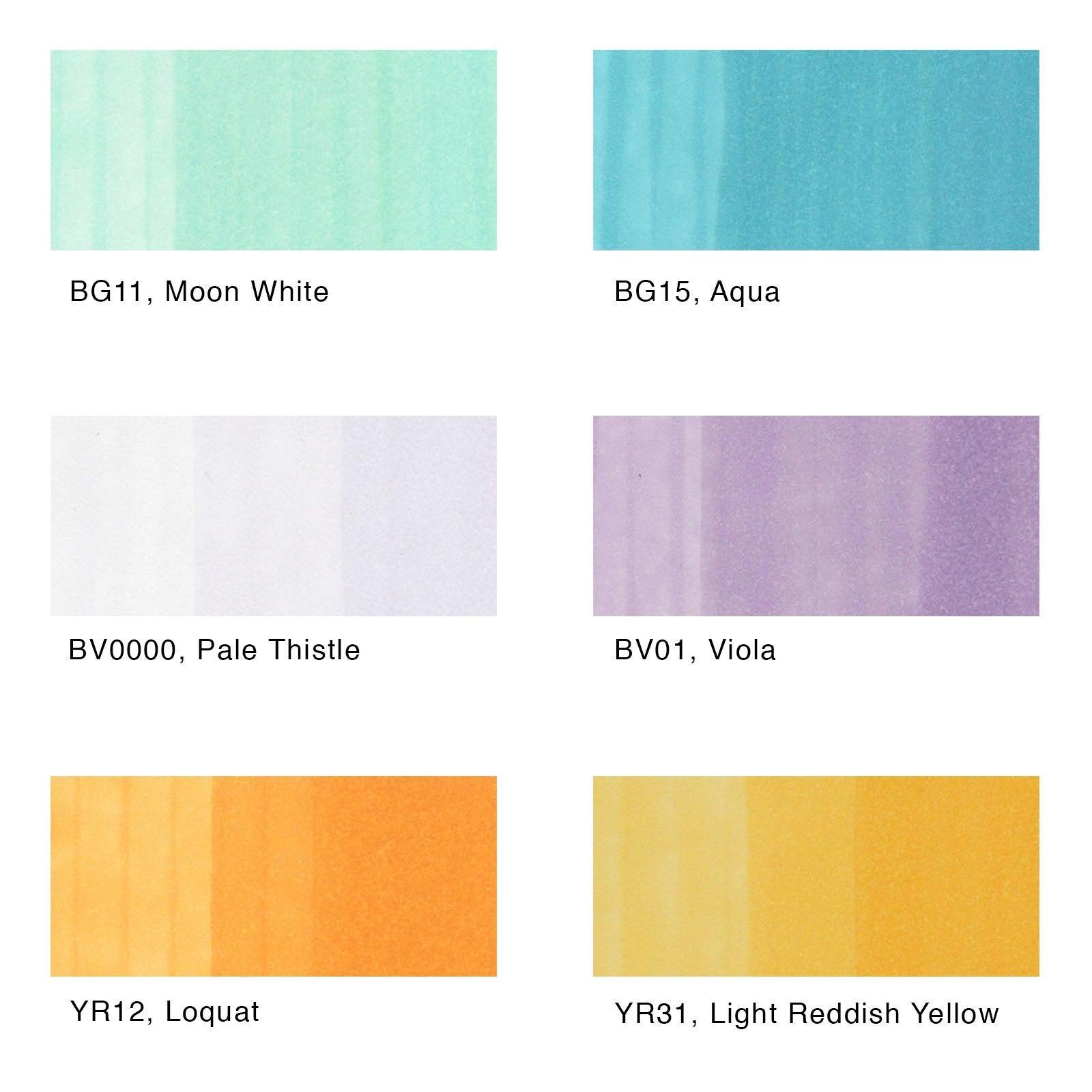 Copic - Sketch Marker Set - Pale Pastels, 6 pk-ScrapbookPal