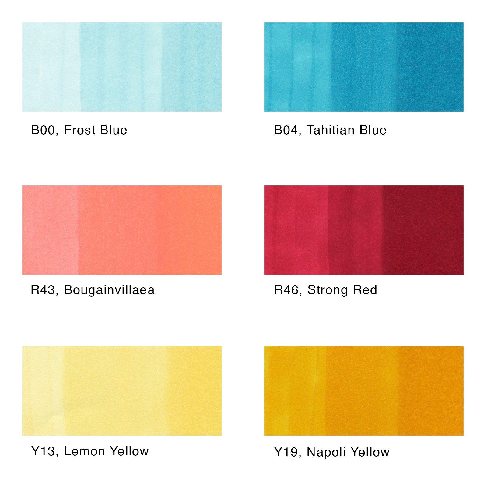 Copic - Sketch Marker Set - Perfect Primaries, 6 pk-ScrapbookPal