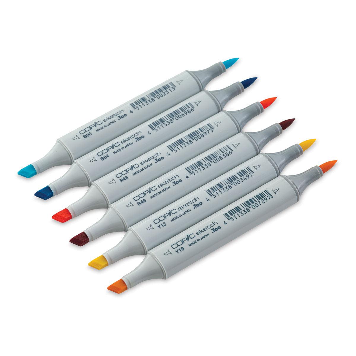 Copic - Sketch Marker Set - Perfect Primaries, 6 pk-ScrapbookPal