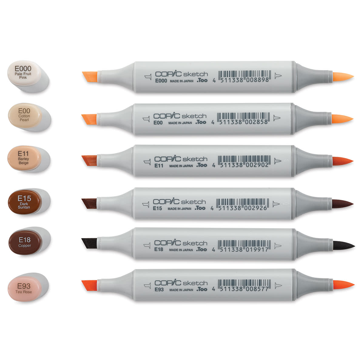 Copic - Sketch Marker Set - Portrait, 6 pk-ScrapbookPal
