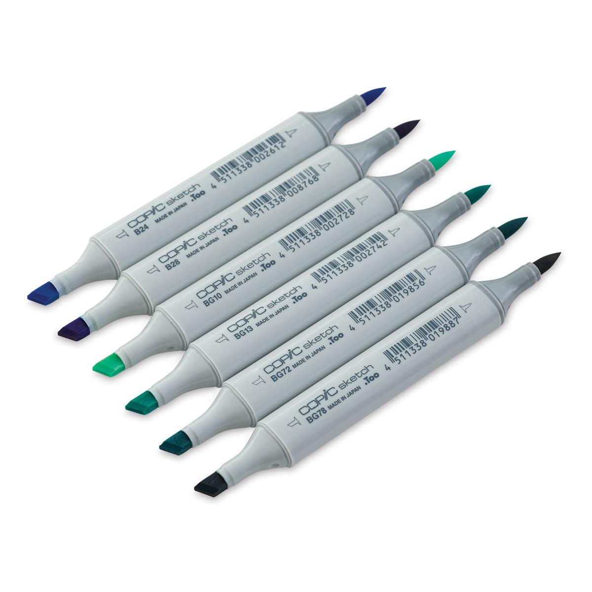 Copic - Sketch Marker Set - Sea &amp; Sky, 6 pk-ScrapbookPal
