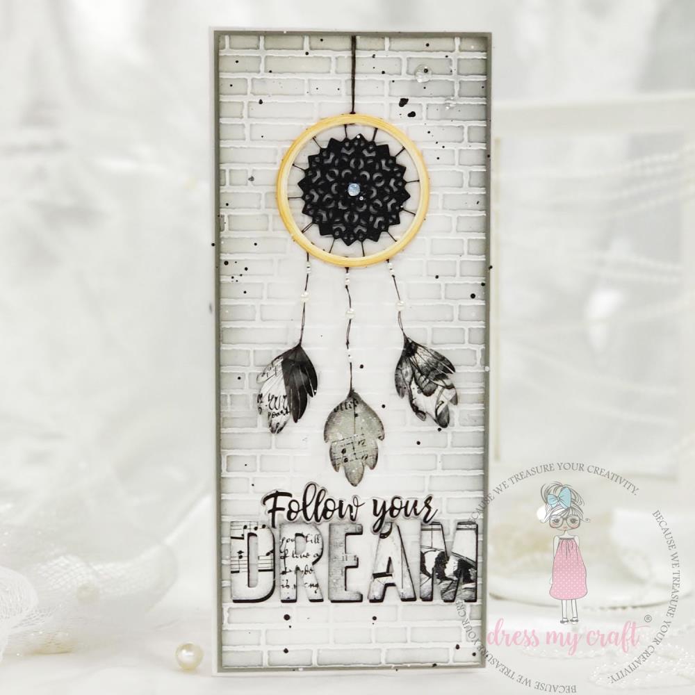 Dress My Craft - Embossing Folder - Brick Wall-ScrapbookPal