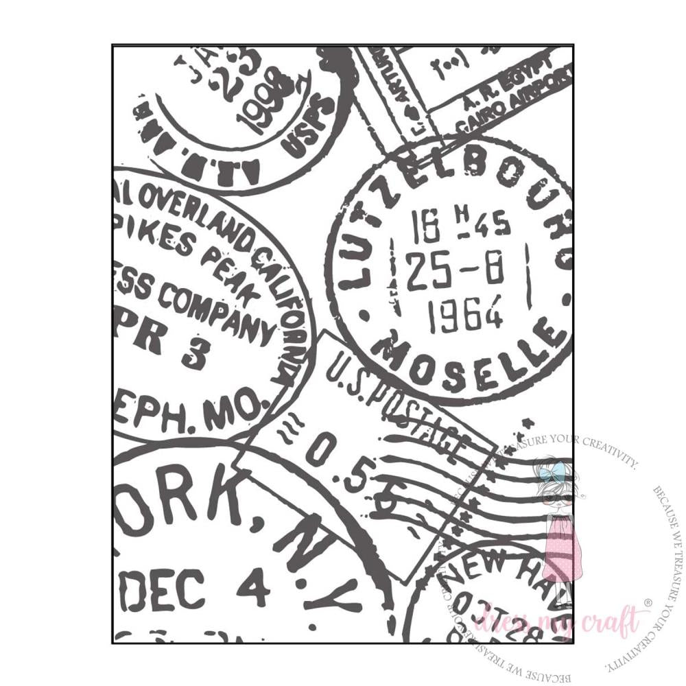 Dress My Craft - Embossing Folder - Post Card-ScrapbookPal