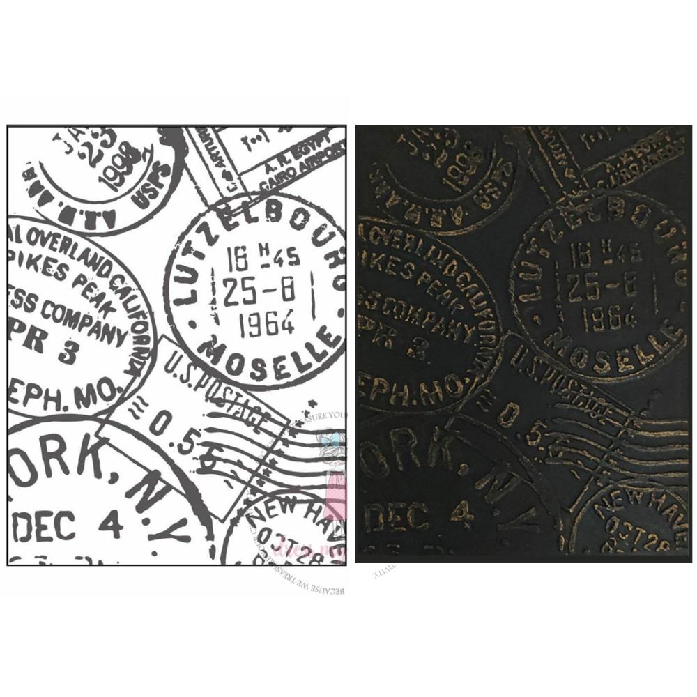 Dress My Craft - Embossing Folder - Post Card-ScrapbookPal