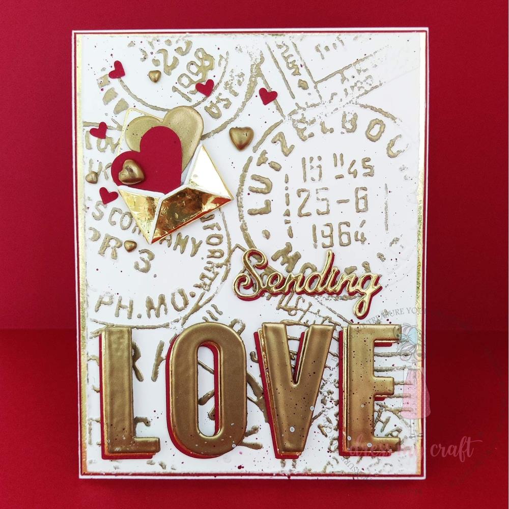 Dress My Craft - Embossing Folder - Post Card-ScrapbookPal