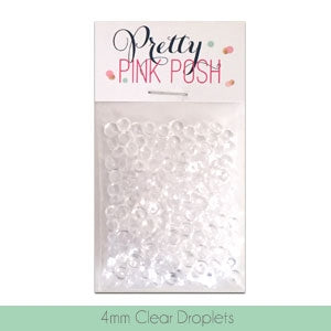 Pretty Pink Posh - Clear Droplets, Small