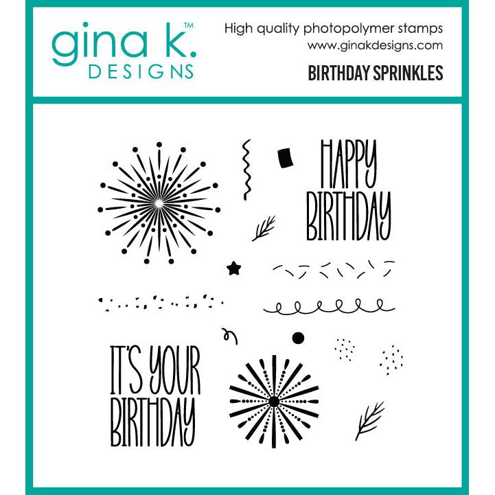 Gina K. Designs - Clear Stamps - Birthday Sprinkles-ScrapbookPal