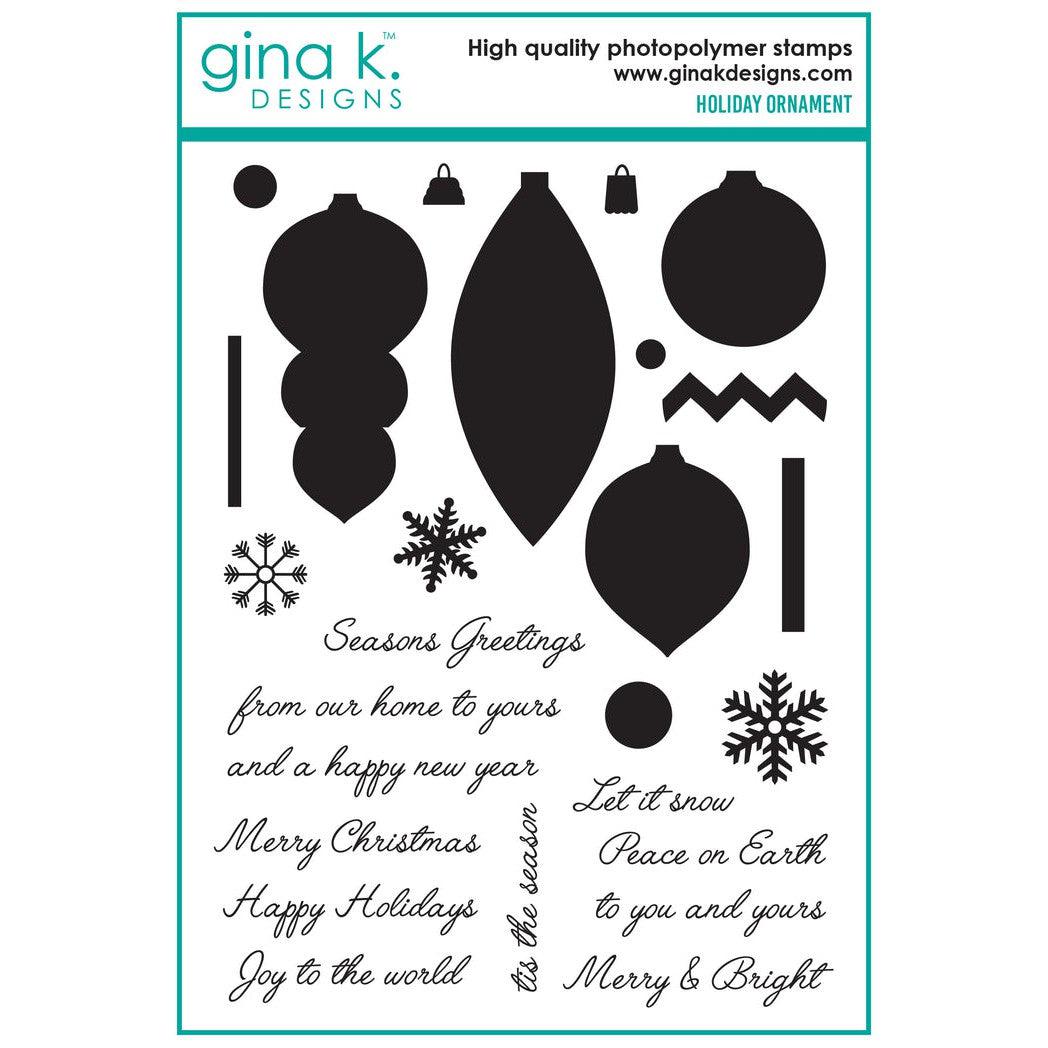 Gina K. Designs - Clear Stamps &amp; Dies - Holiday Ornaments-ScrapbookPal