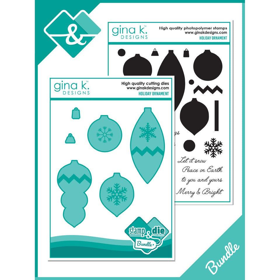 Gina K. Designs - Clear Stamps &amp; Dies - Holiday Ornaments-ScrapbookPal