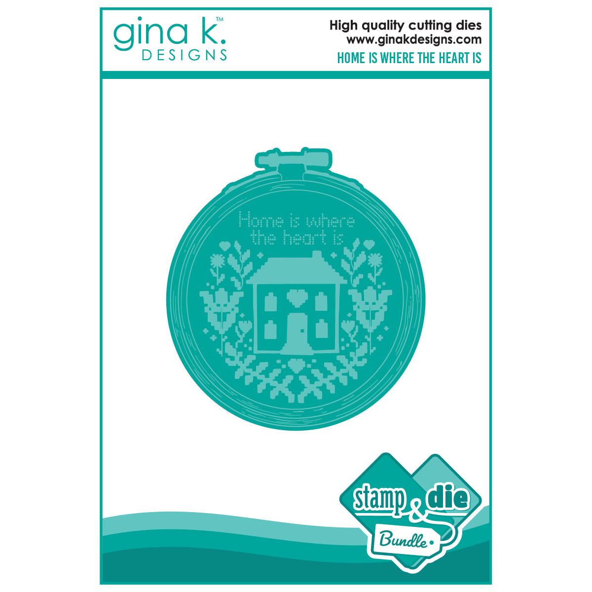 Gina K. Designs - Clear Stamps &amp; Dies - Home is Where the Heart is-ScrapbookPal