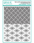 Gina K. Designs - Clear Stamps - Double Background 1 / Grip Mat-ScrapbookPal