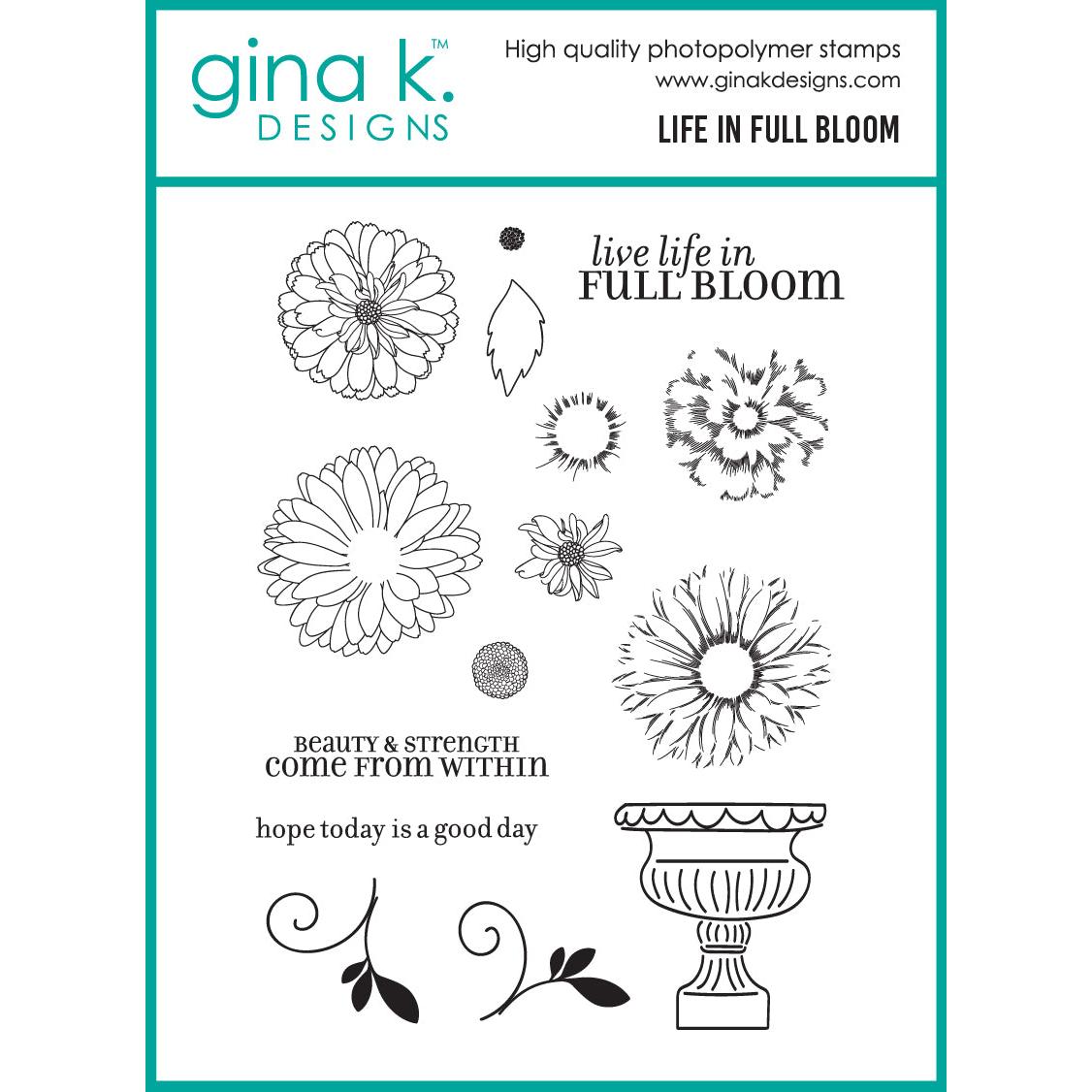 Gina K. Designs - Clear Stamps - Life in Full Bloom-ScrapbookPal