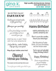 Gina K. Designs - Clear Stamps - On the Inside - Birthday-ScrapbookPal