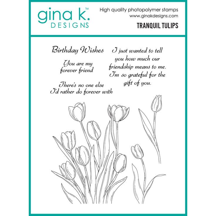 Gina K. Designs - Clear Stamps - Tranquil Tulips-ScrapbookPal