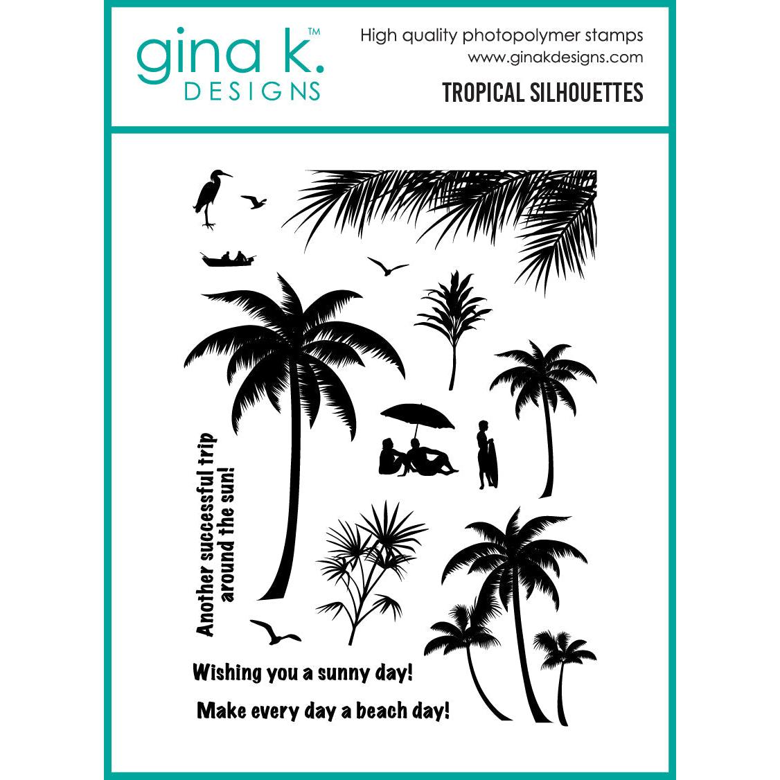 Gina K. Designs - Clear Stamps - Tropical Silhouettes-ScrapbookPal