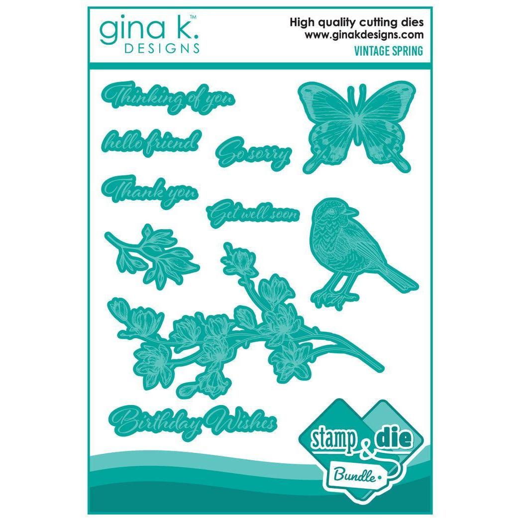 Gina K. Designs - Dies - Vintage Spring-ScrapbookPal