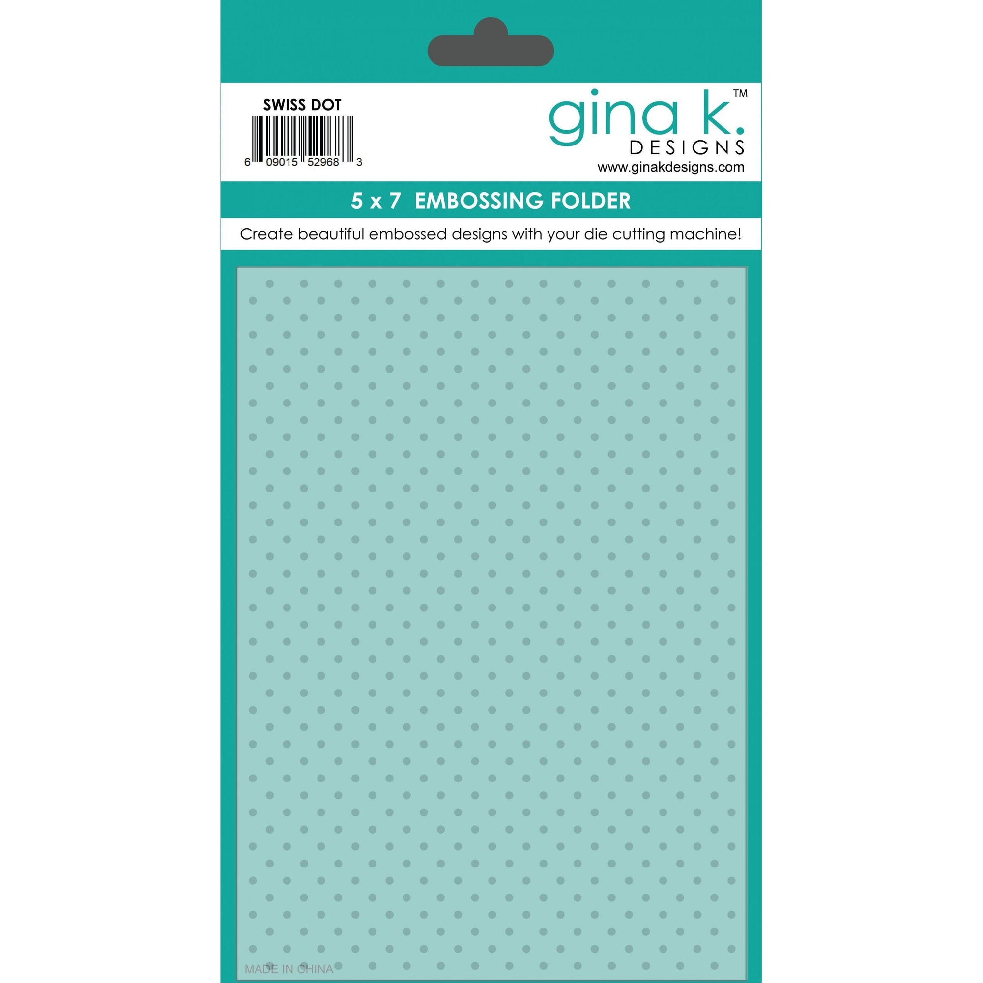 Gina K. Designs - Embossing Folder - Swiss Dot-ScrapbookPal