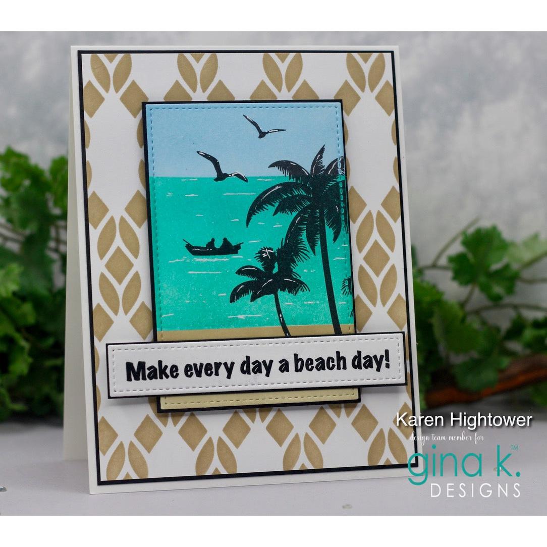Gina K. Designs - Stencils - Tropical Landscape-ScrapbookPal