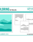 Gina K. Designs - Stencils - Tropical Landscape-ScrapbookPal