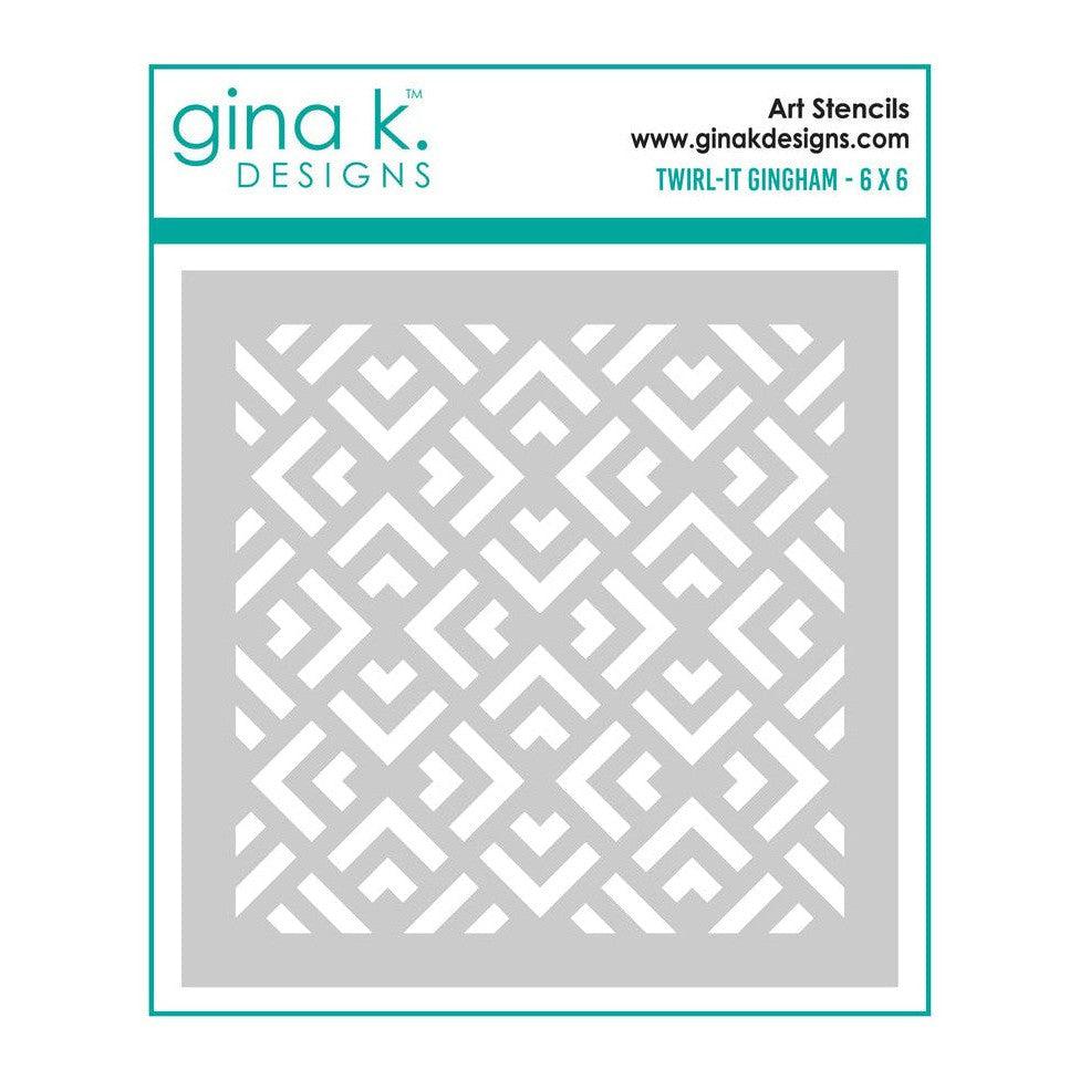 Gina K. Designs - Stencils - Twirl It Gingham-ScrapbookPal