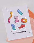 Hero Arts - Beary Sweet Collection - Clear Stamps - Let's Stick Together-ScrapbookPal