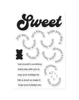 Hero Arts - Beary Sweet Holiday Collection - Clear Stamps - Sweet Wishes-ScrapbookPal