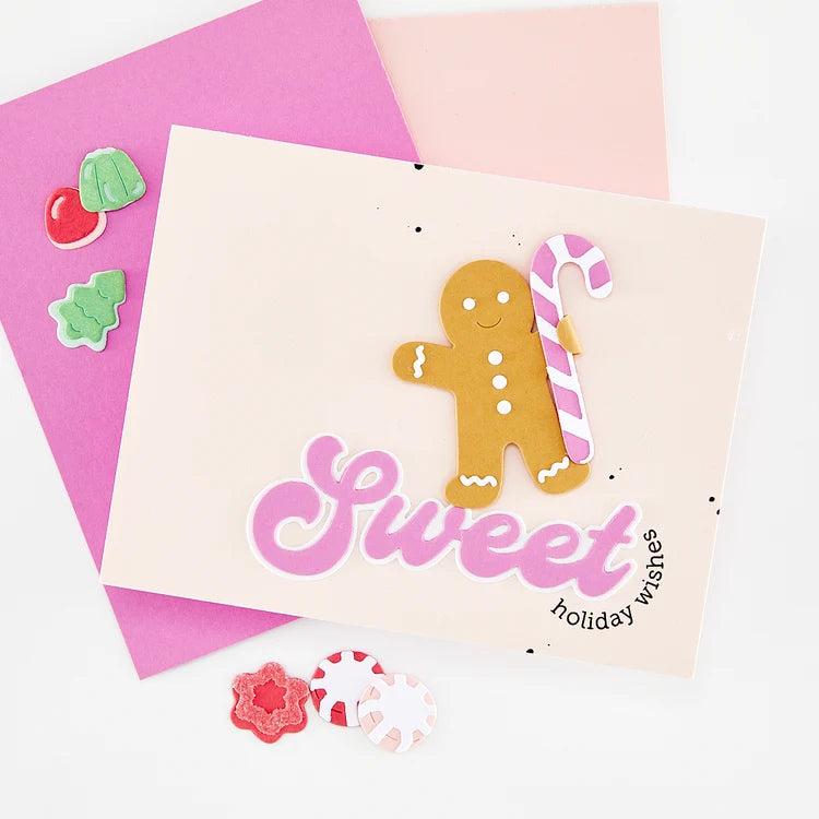 Hero Arts - Beary Sweet Holiday Collection - Clear Stamps - Sweet Wishes-ScrapbookPal