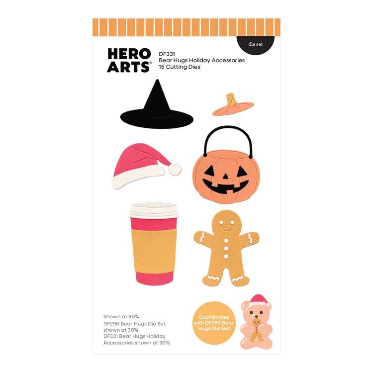 Hero Arts - Beary Sweet Holiday Collection - Dies - Bear Hugs Holiday Accessories Die-ScrapbookPal