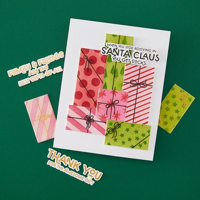 Hero Arts - Best Gift Ever Collection - Letterpress + Foil Plate &amp; Cut - Here for the Presents-ScrapbookPal
