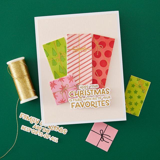 Hero Arts - Best Gift Ever Collection - Letterpress + Foil Plate &amp; Cut - Here for the Presents-ScrapbookPal