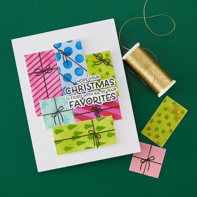 Hero Arts - Best Gift Ever Collection - Stencils - Gorgeous Giftwrap-ScrapbookPal