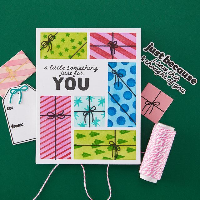 Hero Arts - Best Gift Ever Collection - Stencils - Gorgeous Giftwrap-ScrapbookPal